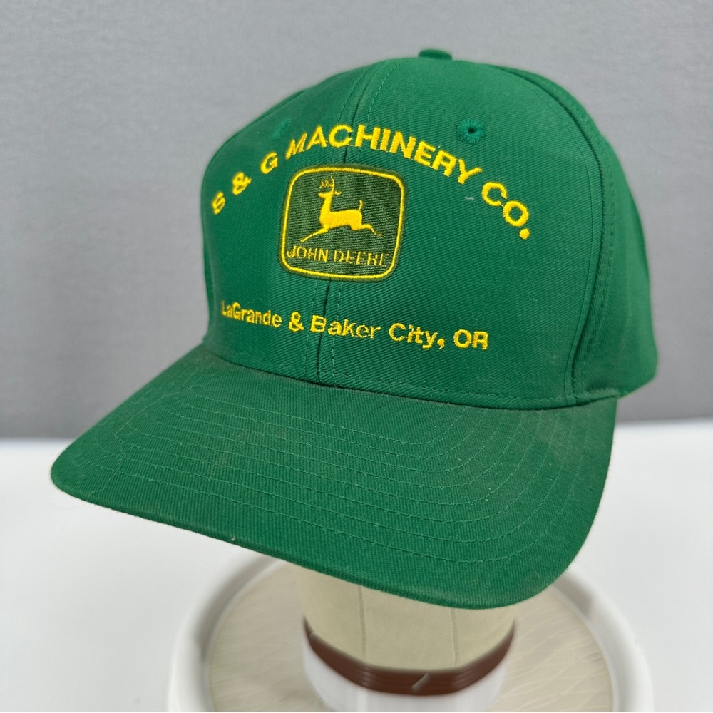 John Deere S&G Machinery LaGrande Baker City Snapback Baseball Hat Green Tonkin